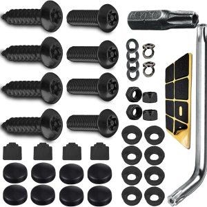 Kit de tornillos antirrobo para matrícula, kit de placa de matrícula resistente a manipulaciones, tornillos de seguridad de 14 pulgadas (M6), kit de Kit de tornillos antirrobo para matrícula, kit de placa de matrícula resistente a manipulaciones, tornillos de seguridad de 14 pulgadas (M6), kit de