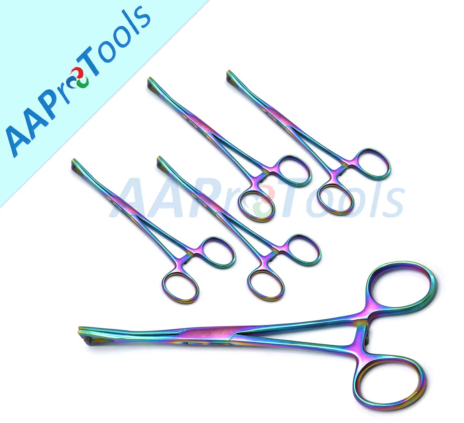 Paquete de 5 pinzas Pennington con cierre ranurado triangular, 6.25 pulgadas, varios colores arcoíris