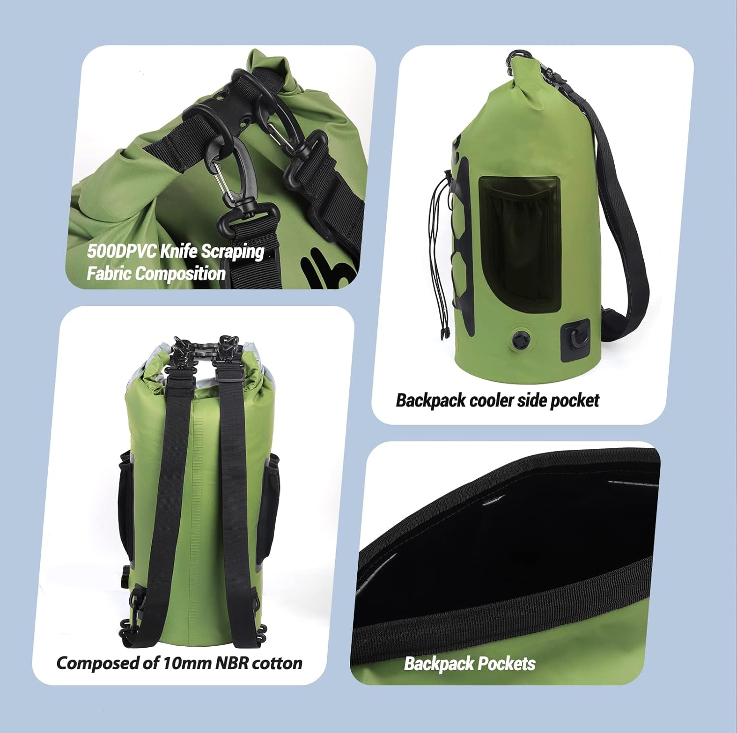 25cans Small Insulated Cooler Bag Backpack Waterproof Leak Proof Soft Sided Backpack Cooler Soft Bag for Camping Hiking Beach Travel Men Women 12