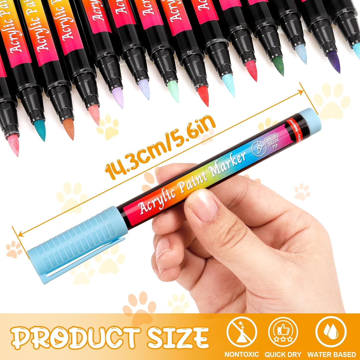 Juego de 24 colores de esmalte de uñas para perro, uñas oscuras o claras, sin olor, secado rápido, fácil de usar, no tóxico e inodoro para