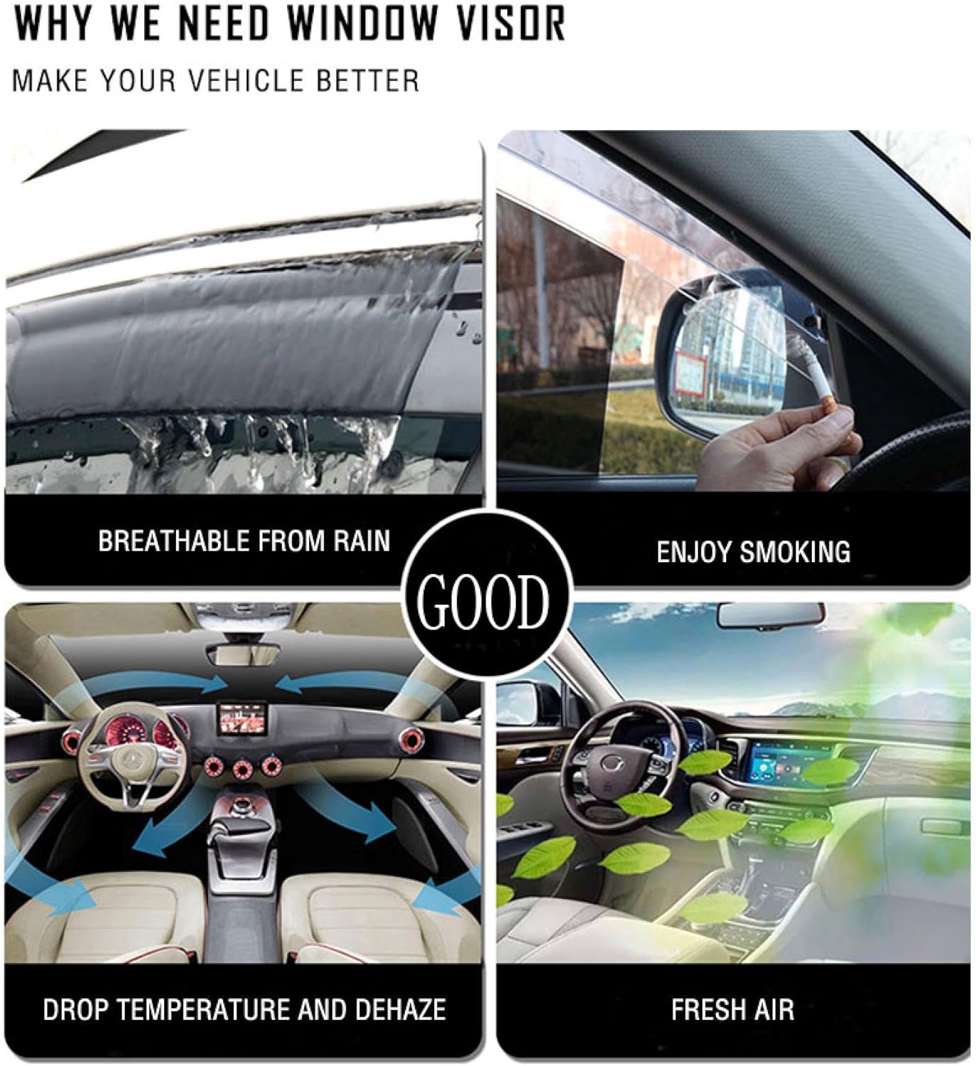 Protector de lluvia de automóvil, para Nissan Navara NP300 D23 2015-2022 – Protectores de lluvia para ventana de automóvil, protector de lluvia para