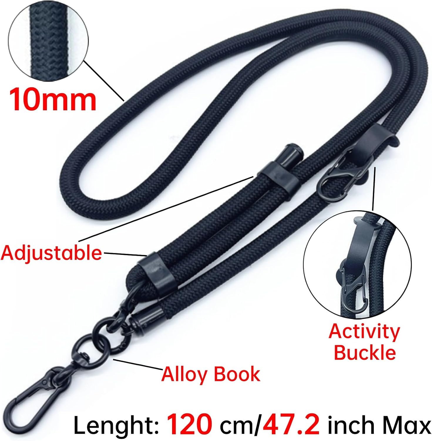 Cordón para teléfono celular, cordón cruzado de 0.394 pulgadas, cordón ajustable para teléfono con correa para la muñeca, cordones de nailon para