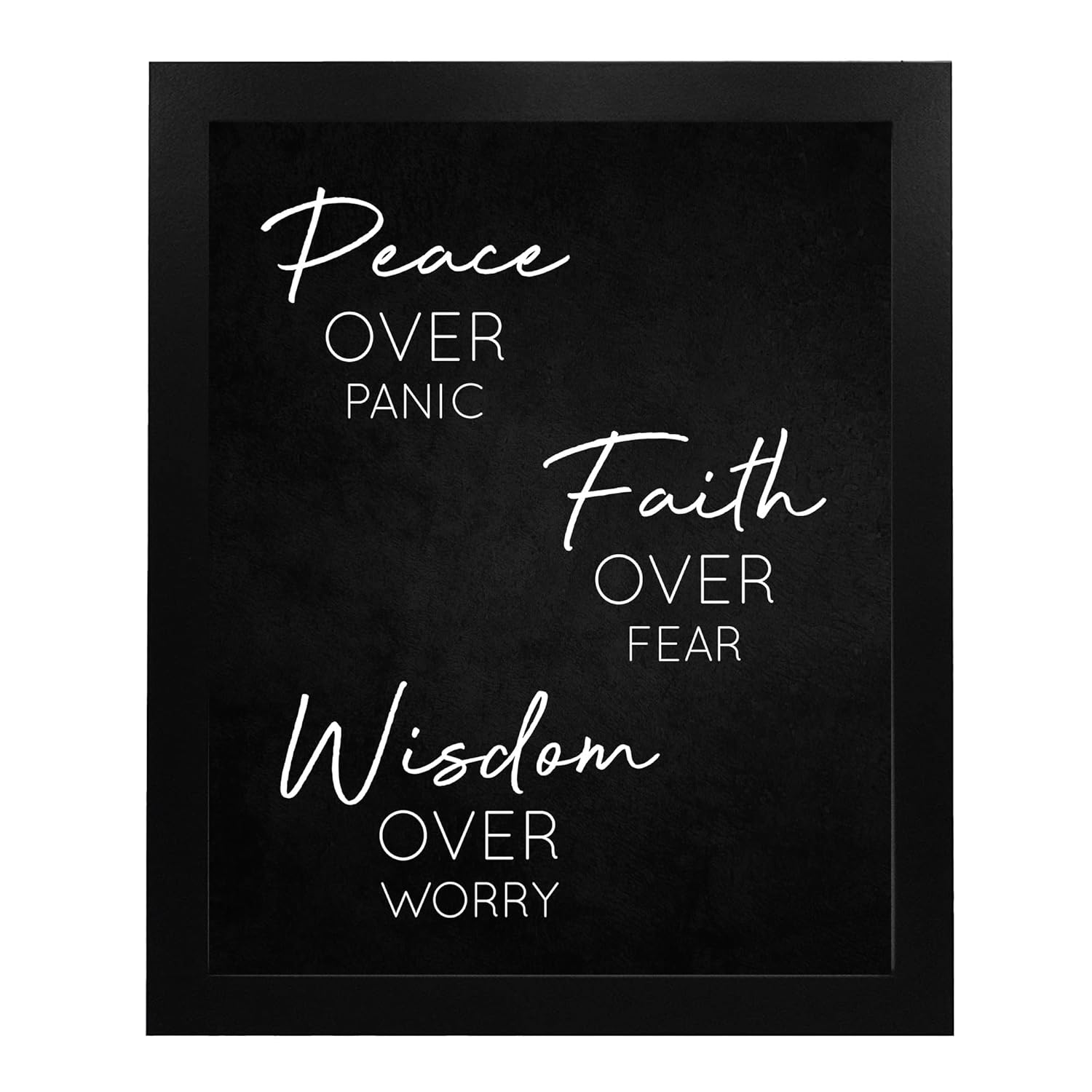 Peace, Faith & Wisdom- Christian Spiritual Wall Art. Modern Inspirational Wall Art Print. Ideal For Home Decor, Office Decor & Church Decor. Perfect