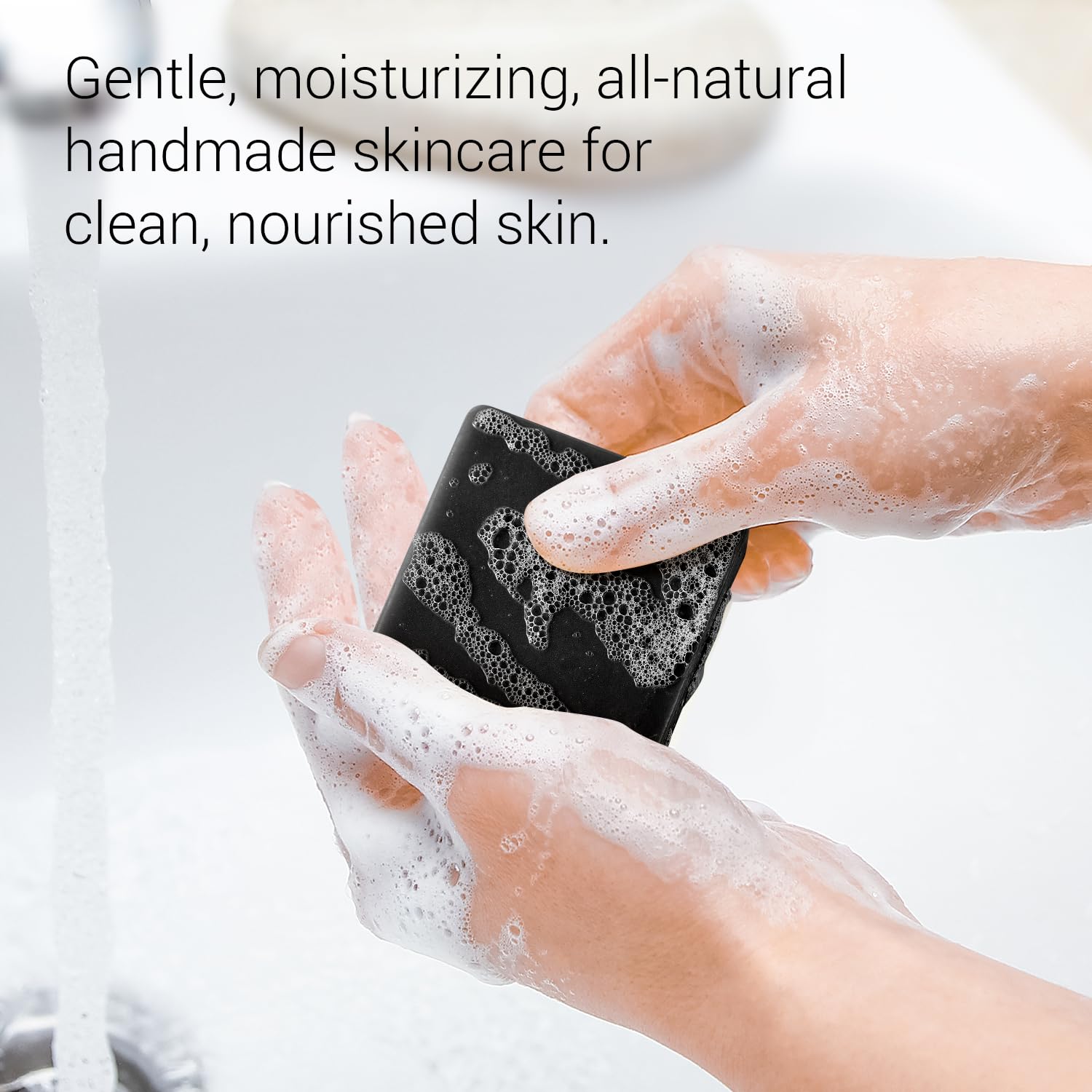 Jabón de barra natural para hombre, paquete de 3 unidades, jabón hidratante hecho de aceites naturales, viene con protector de jabón, sin productos