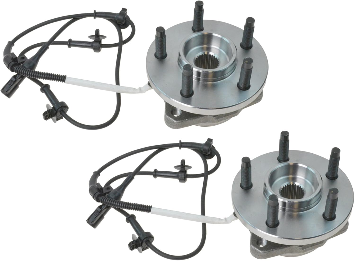 TRQ Par de bujes y rodamientos de rueda delantera para Ranger Mazda Truck 4WD 4×4 con ABS