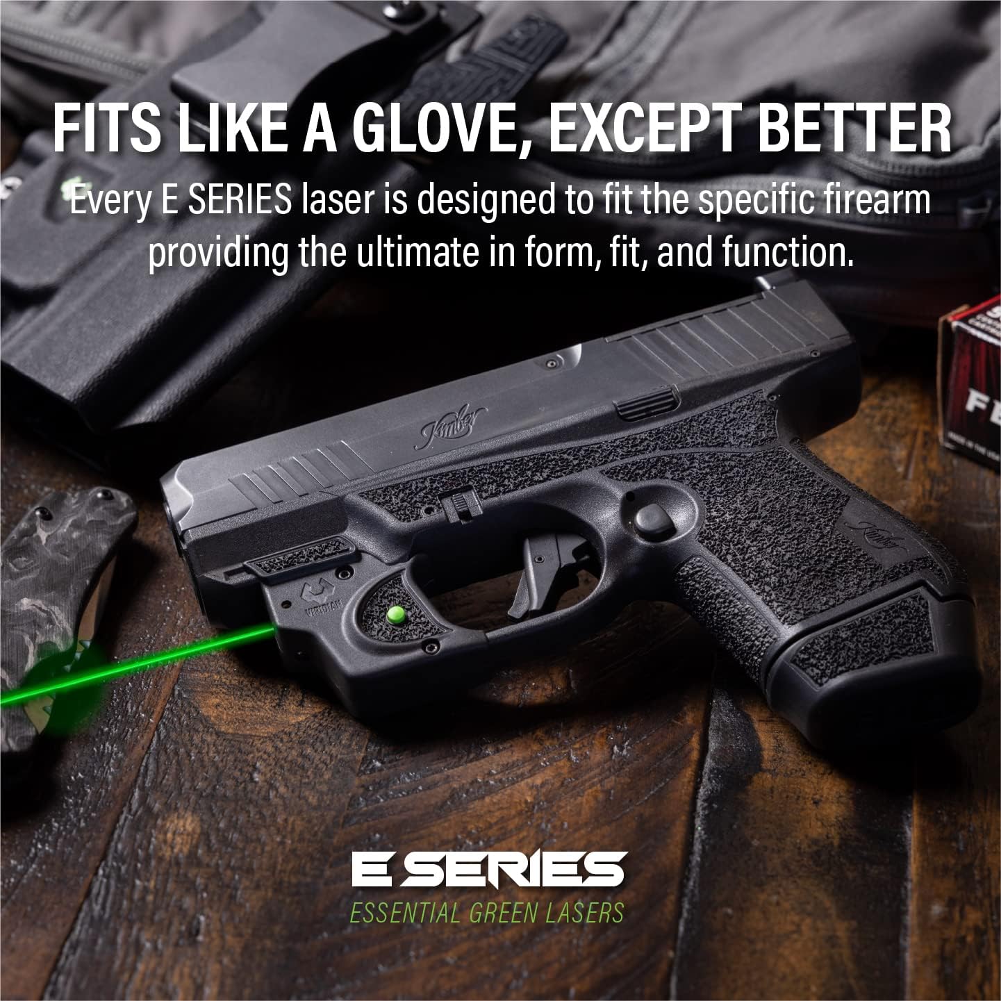 Bundle Viridian E Series Laser Sight y Kydex Holster para Taurus GX4, mira láser verde clase 3R, salida de 5 mW, funda Viridian Kydex, dentro de la