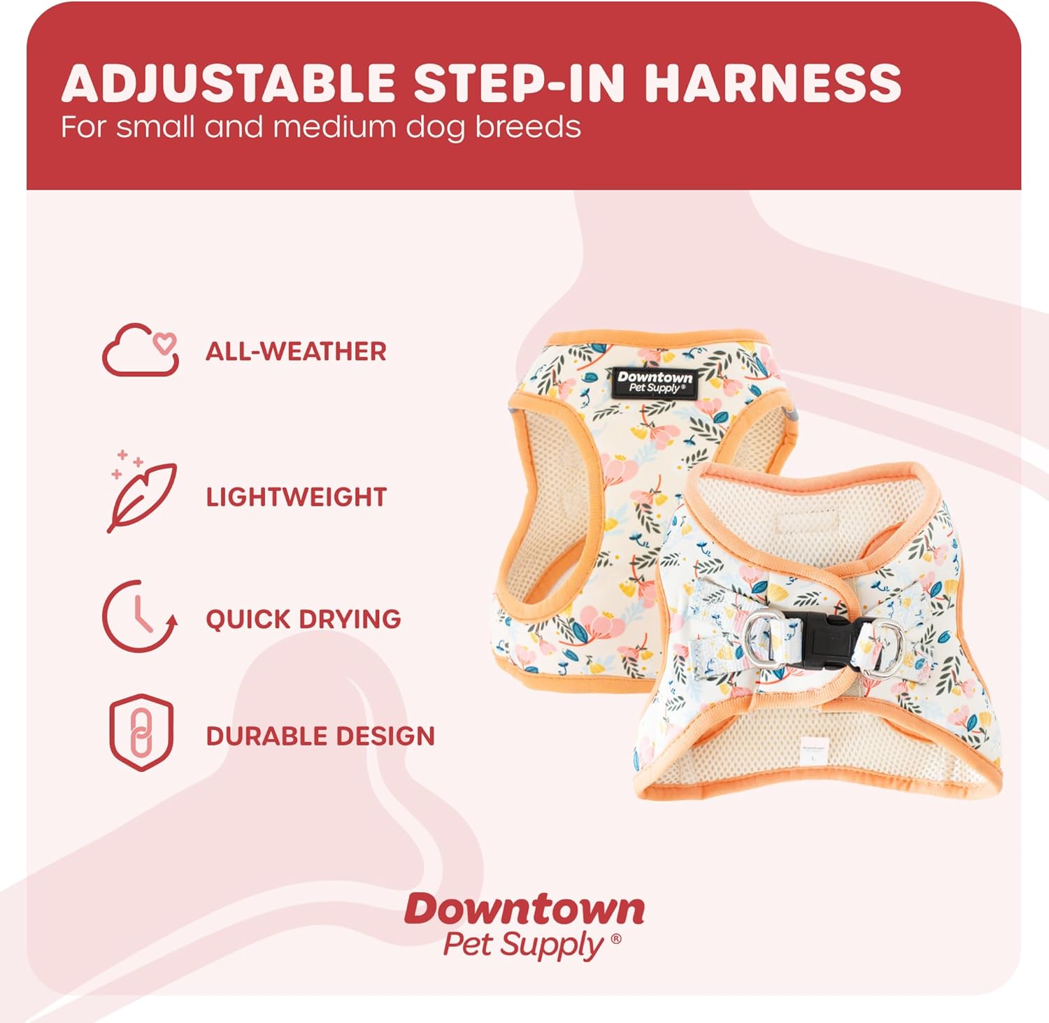 Downtown Pet Supply – Arnés ajustable para perro con chaleco acolchado, sin tirones, fácil de poner, para perros pequeños, medianos y grandes