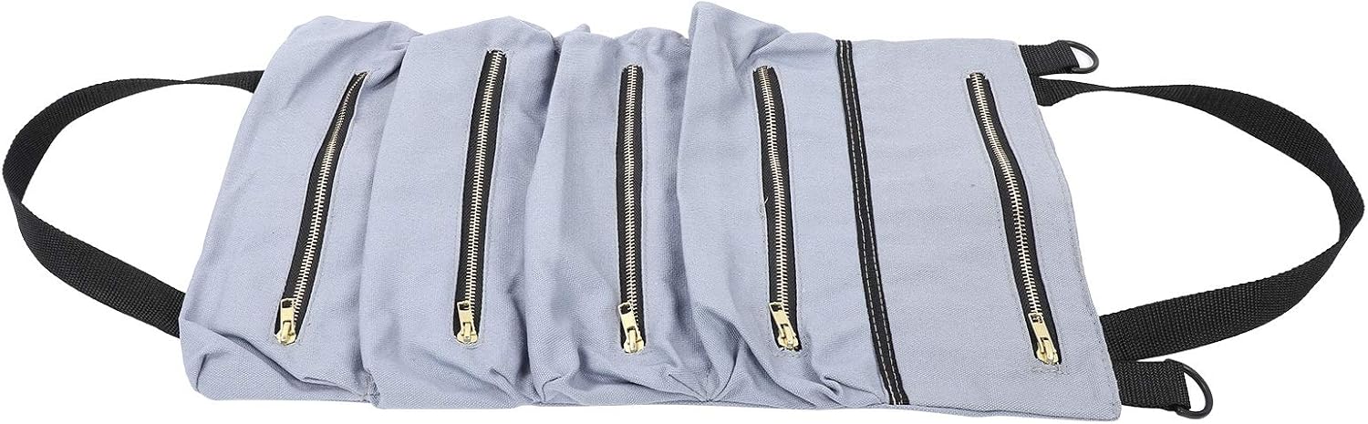 Bolsa organizadora de herramientas, bolsa de almacenamiento, lona portátil resistente para electricistas para jardineros, mecánicos de automóviles,