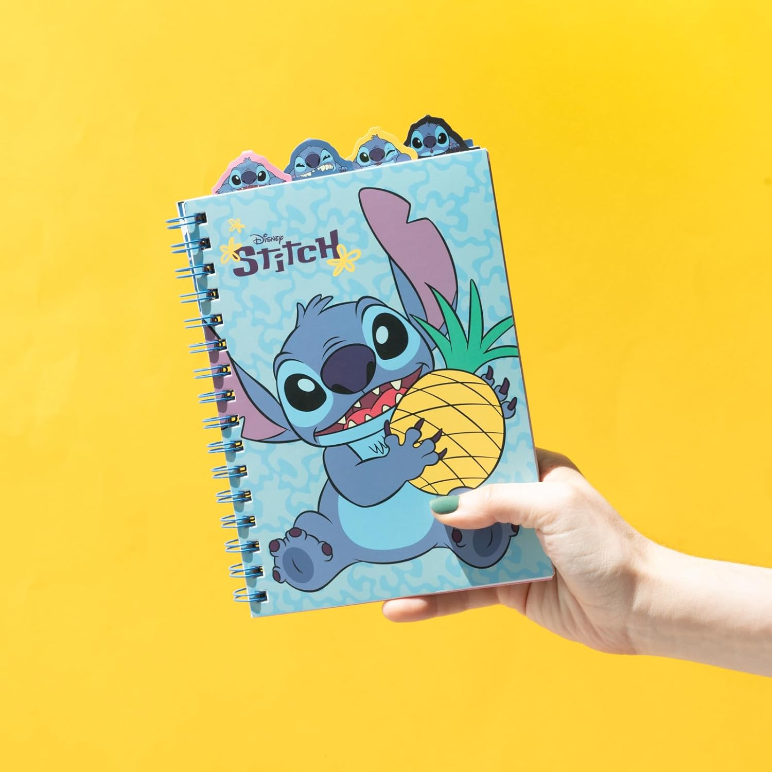 Grupo Erik Disney Stitch – Cuaderno de proyectos A5 con 4 divisores, cuadernos A5, planificador de proyectos, bloc de notas A5, bloc de notas A5,
