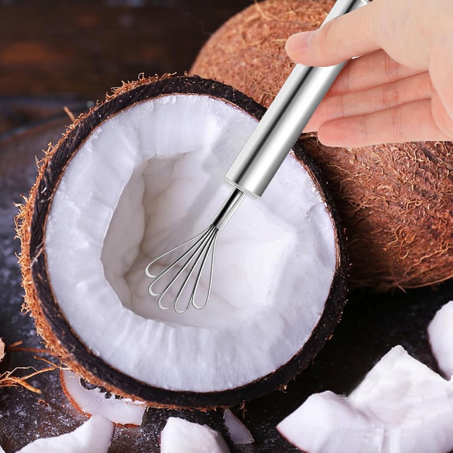 Raspador de carne de coco de acero inoxidable, removedor de raspador de piel de pescado, rallador de coco, raspador de alimentos, cepillo multiusos,