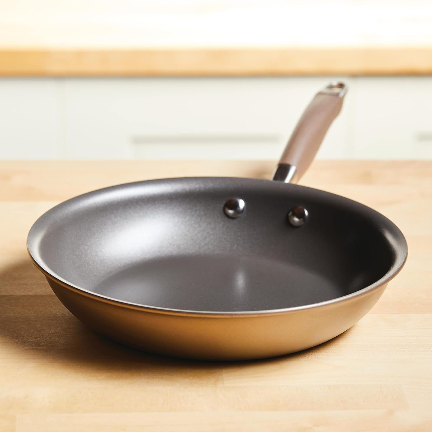Anolon Advanced Home – Sartén antiadherente anodizada dura (10.25 pulgadas, bronce)