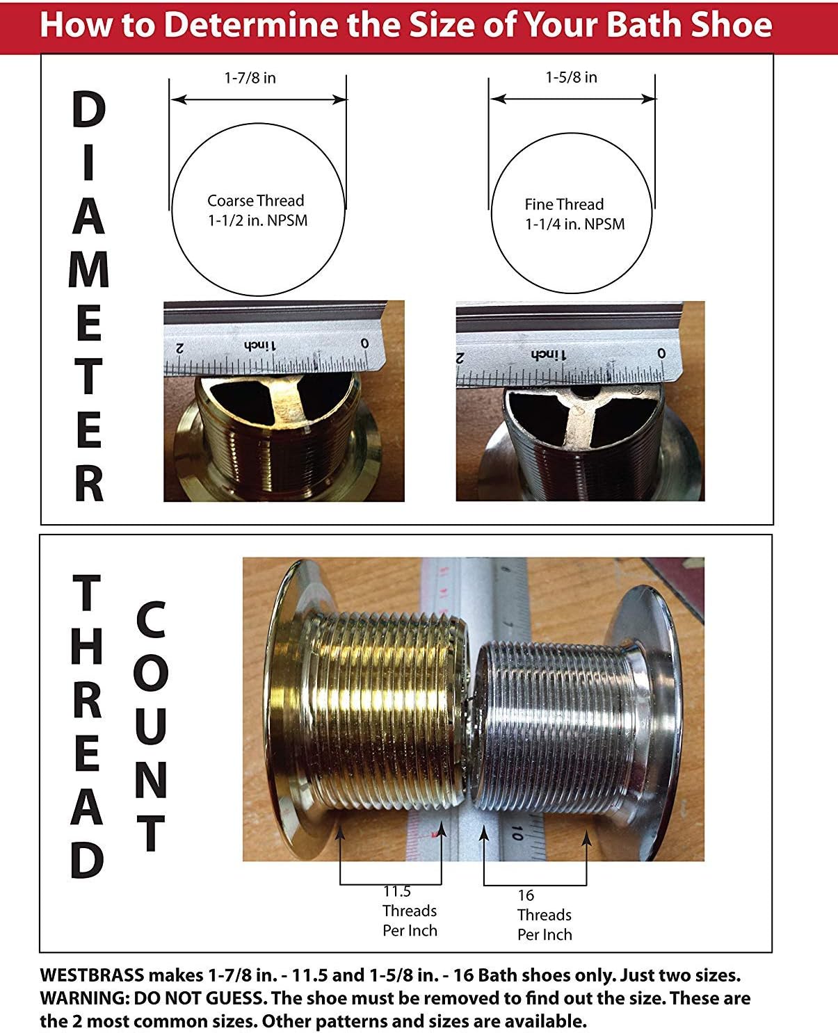 Westbrass D398RK-50 Tapón de drenaje de bañera con punta de hongo de rosca gruesa NPSM de 1-12 pulgadas con placa frontal de desbordamiento