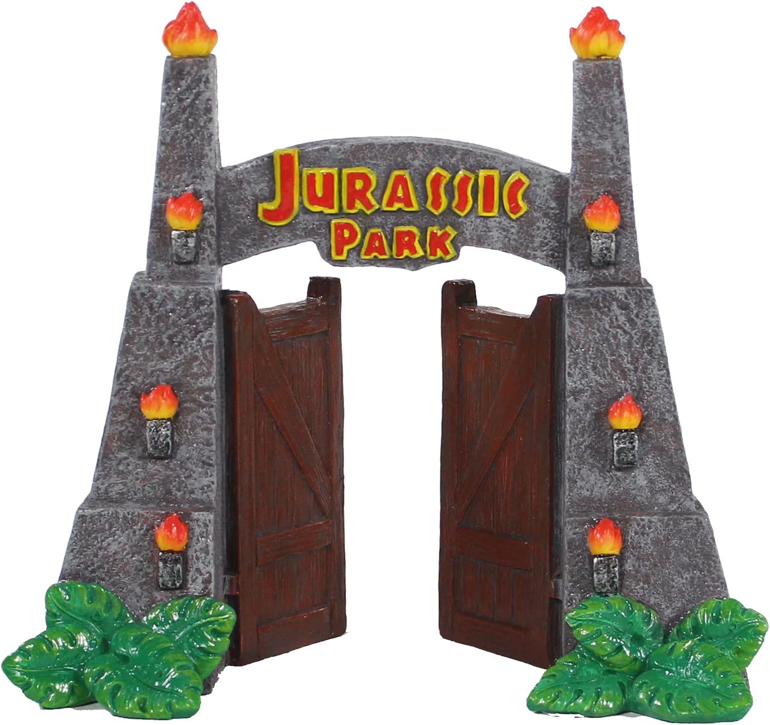 Penn-Plax Jurassic Park – Paquete de adornos de acuario con licencia oficial de 2 piezas, incluye decoraciones de T-Rex y Park Gate, pequeño