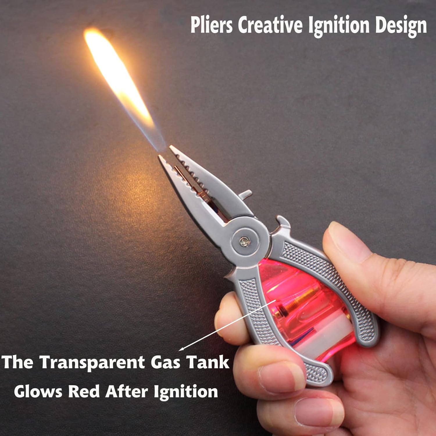 Encendedor de antorcha, alicates creativos, encendedor de butano con diseño de llave, encendedor de gas butano resistente al viento, encendedor de