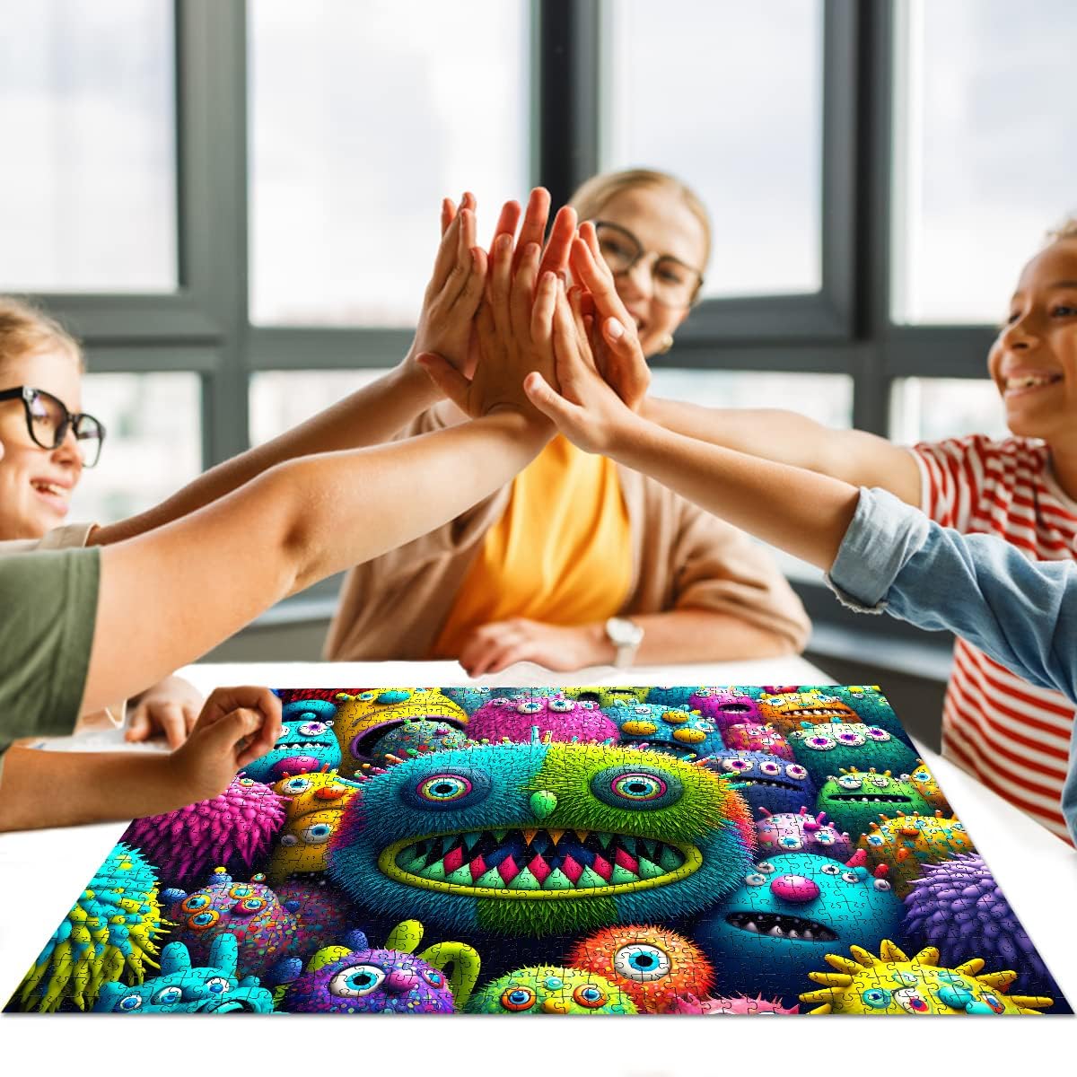 HUADADA Rompecabezas de 1000 piezas para adultos, criaturas coloridas, rompecabezas para adultos y niños, juegos educativos de 1000 piezas,