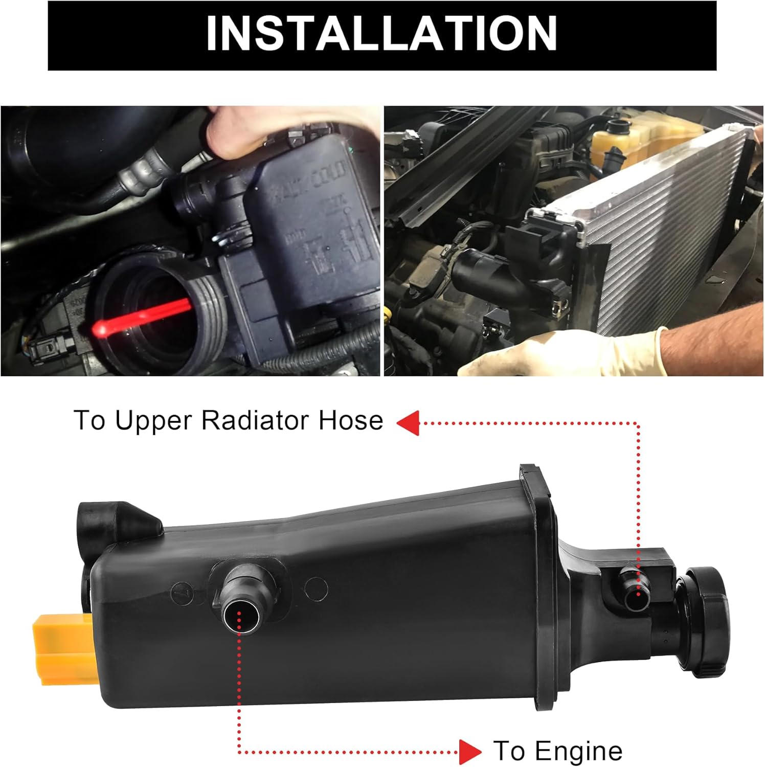EVIL ENERGY Tanque de depósito de refrigerante con tapa, compatible con BMW X3 X5 323i 323Ci 325i 325xi 325Ci 328i 328Ci 330i 330xi 330Ci, repuesto