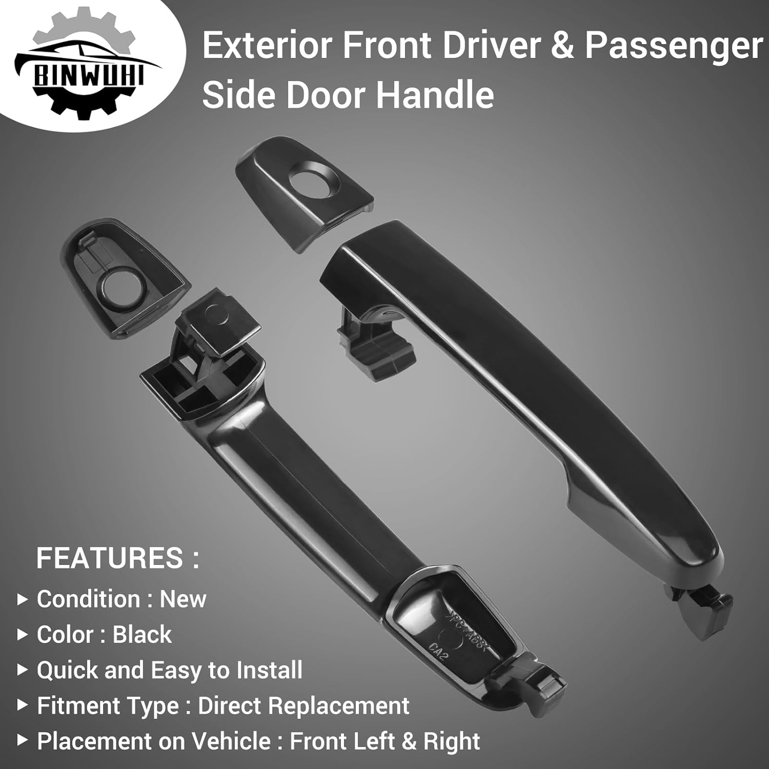 Manija de puerta exterior para el lado del conductor del lado del pasajero compatible con Toyota Camry 2002-2006, Toyota Corolla y Toyota Matrix