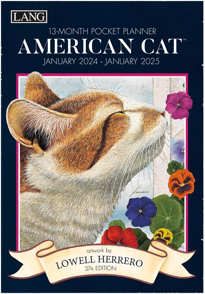 LANG American Cat Agenda mensual de bolsillo 2024 (24991003156)