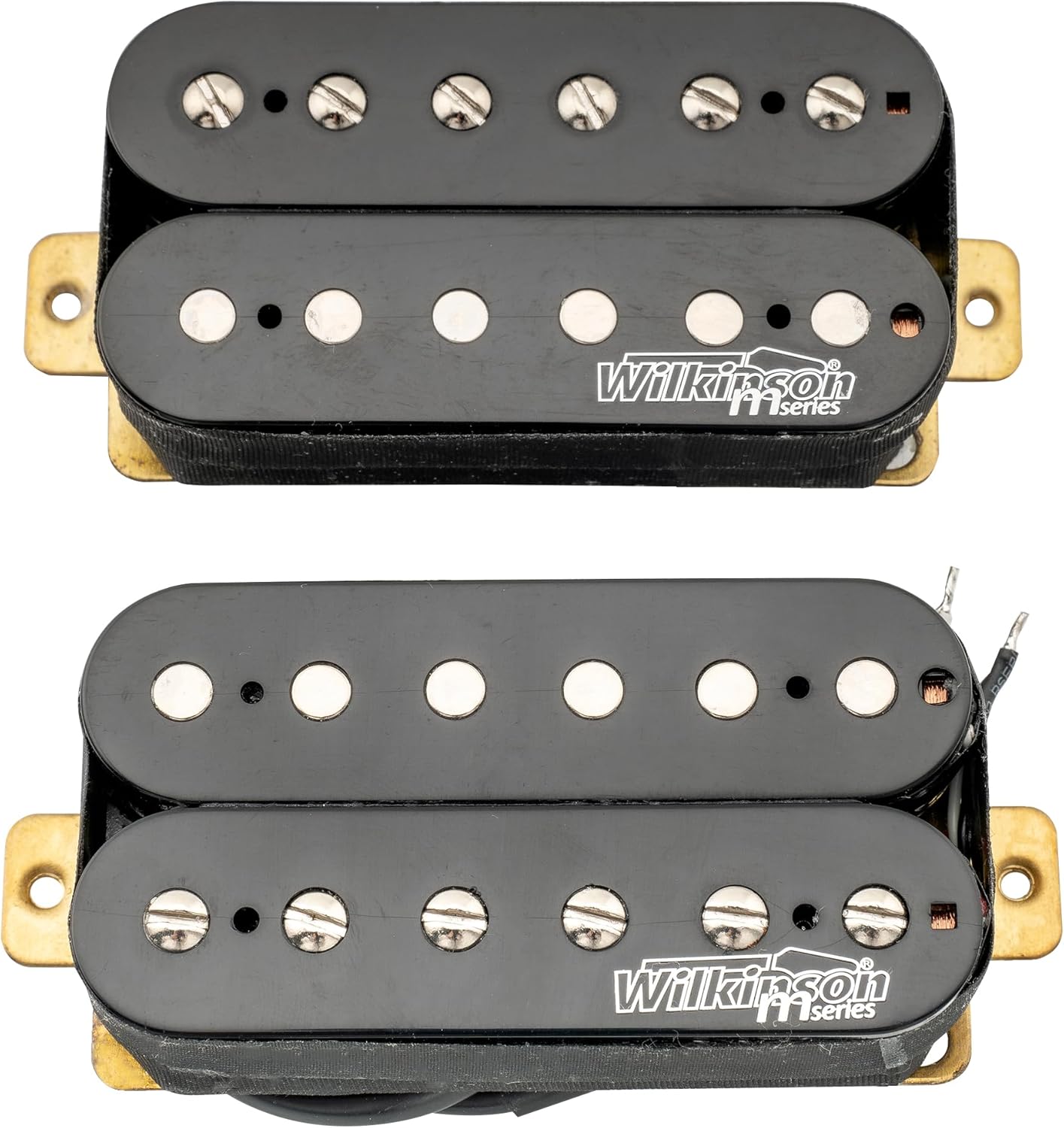 Wilkinson WOHHB – Juego de pastillas de cerámica para guitarra eléctrica, estilo abierto, estilo Humbucker, pastillas, puente de cuello, para