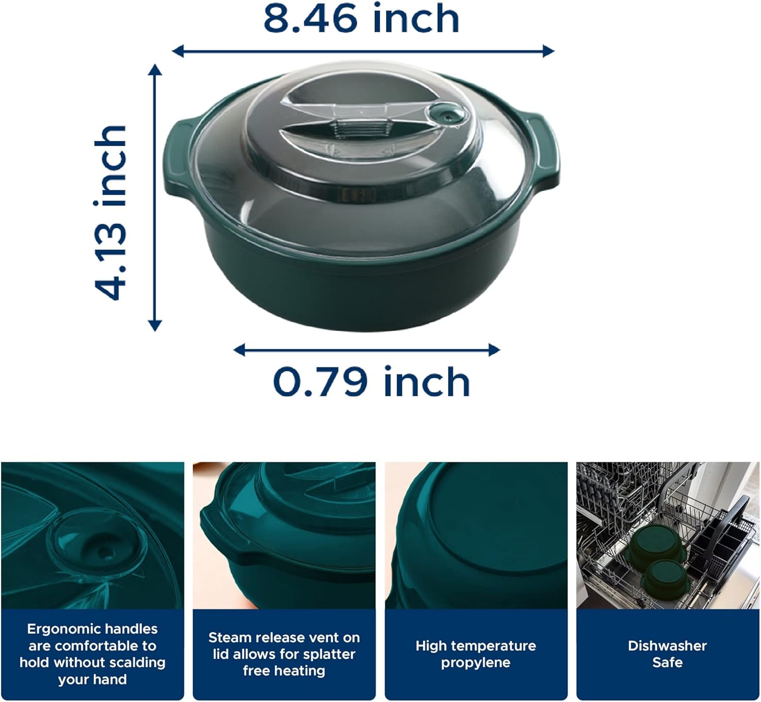 Cocina ramen apta para microondas, cuenco para fideos ramen Easy Mac, cuencos para microondas con pasta, fideos ramen con tapas, ideales para