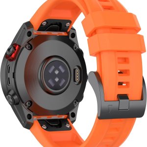 SENGKOB Compatible con Fenix 6 correas de 0.866in de silicona suave de fácil ajuste para relojes inteligentes Fenix 6 SENGKOB Compatible con Fenix 6 correas de 0.866in de silicona suave de fácil ajuste para relojes inteligentes Fenix 6