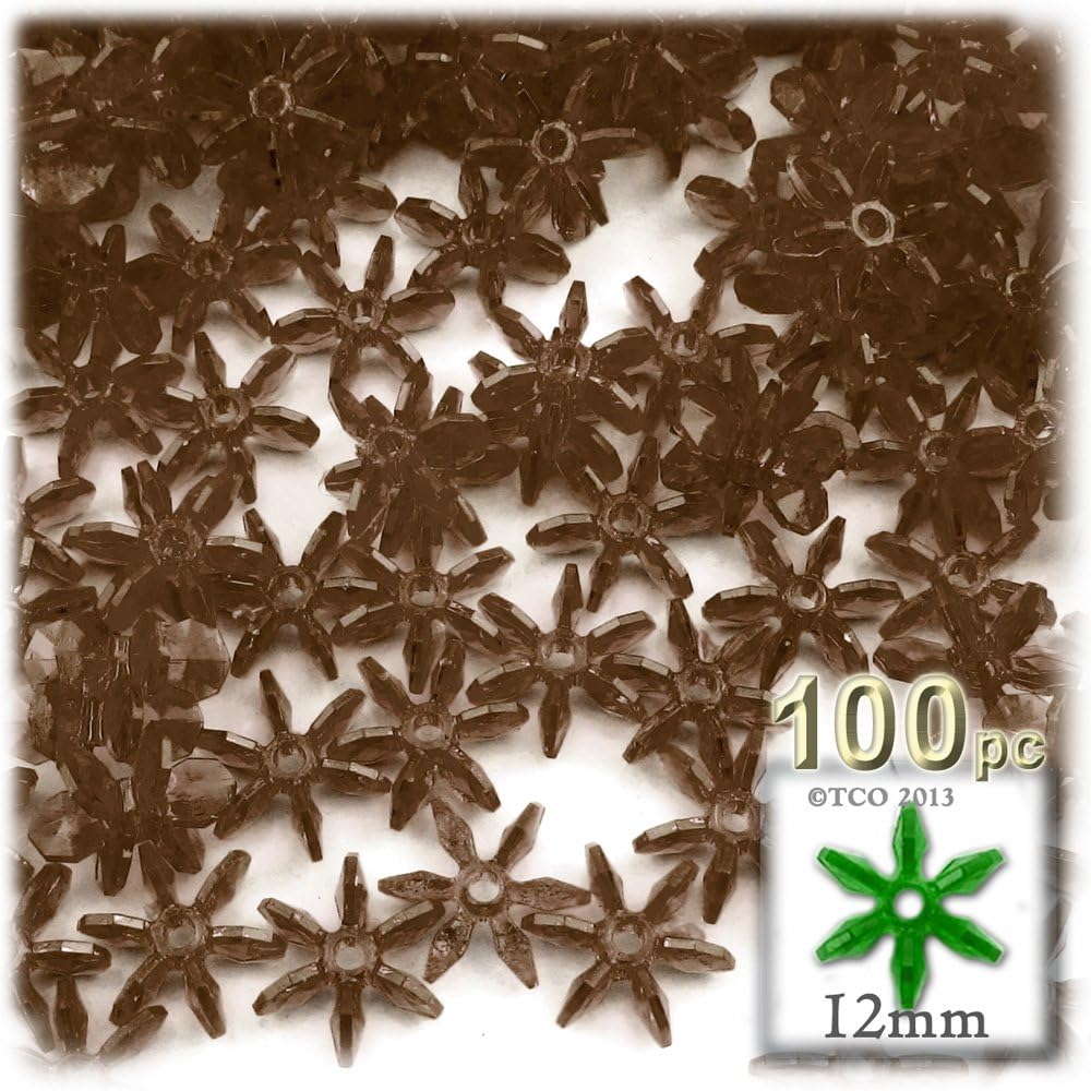 100pc facetado plástico transparente perlas Starflake 0.472 in azul claro