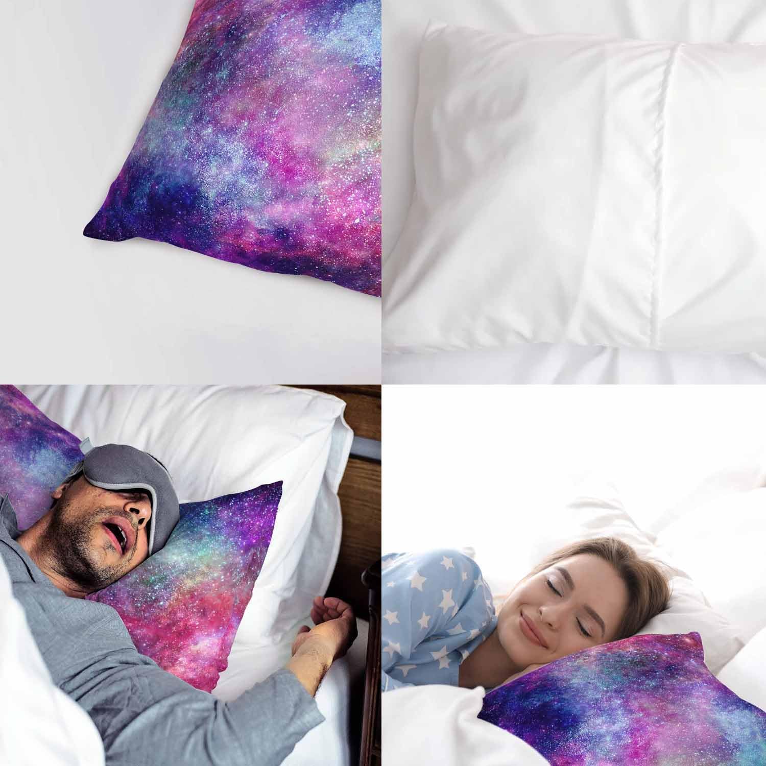 AOYEGO Funda de almohada con diseño de galaxia, nebulosa espacial, universo, racimo, funda de almohada para dormitorio, sala de estar, sofá, tamaño
