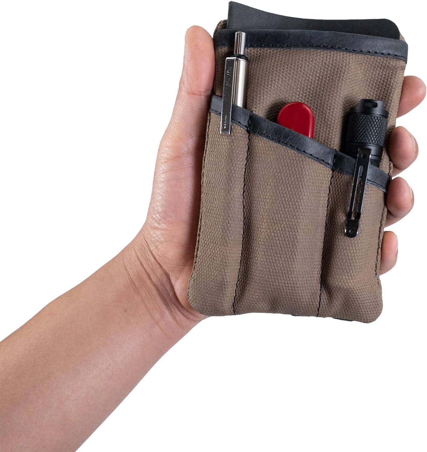 Hide & Drink, Bolsa de bolsillo multiherramienta, bolsa compacta multiusos con cremallera, mini estuche de herramientas de camping, lona encerada,