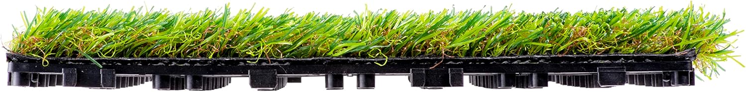 Paquete de 6 césped artificial artificial de 12 x 12 pulgadas, 144 pies cuadrados para interiores y exteriores, para mascotas, perros, balcón,