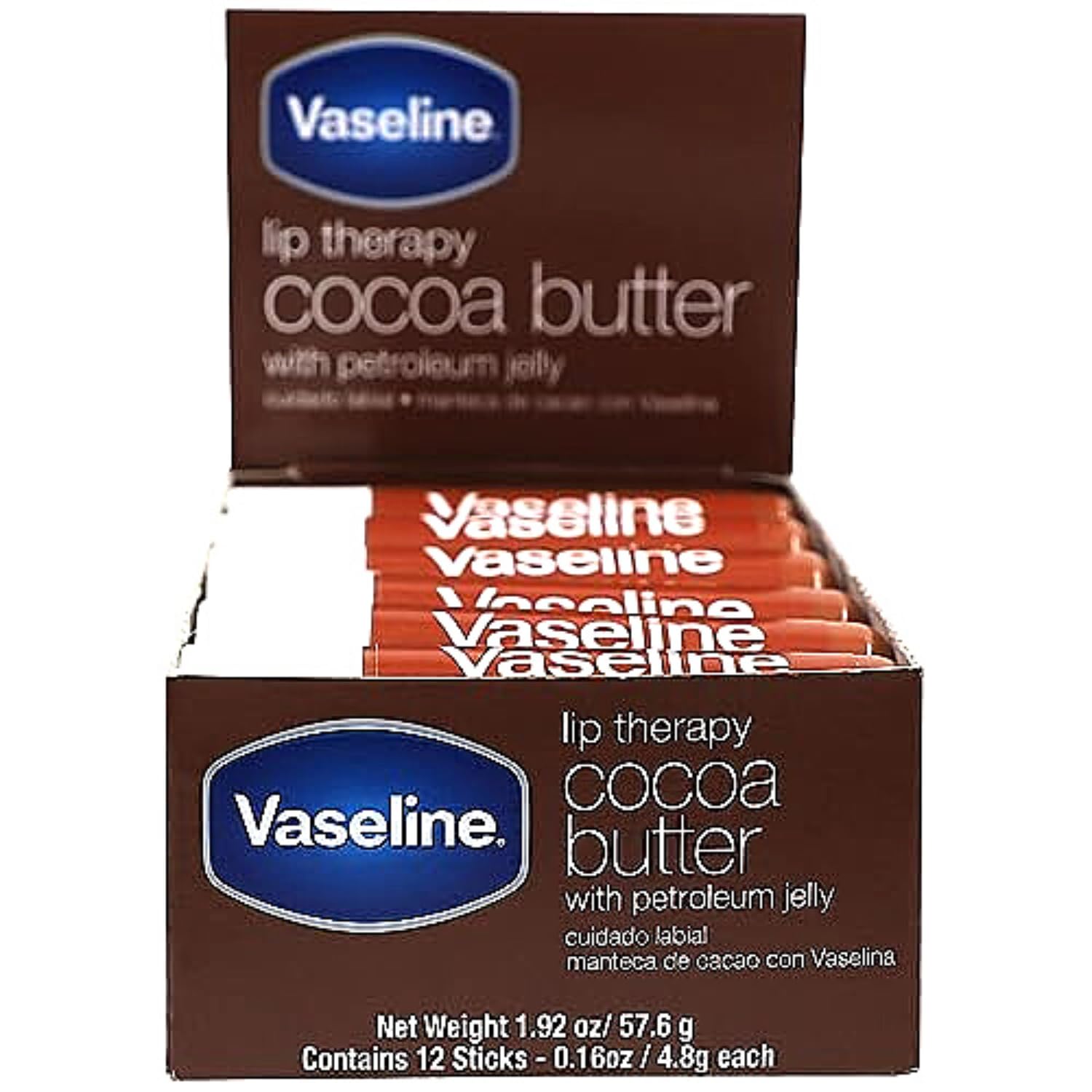 Vaseline Lip wo Backer Card Cocoa – Caja de 12 unidades