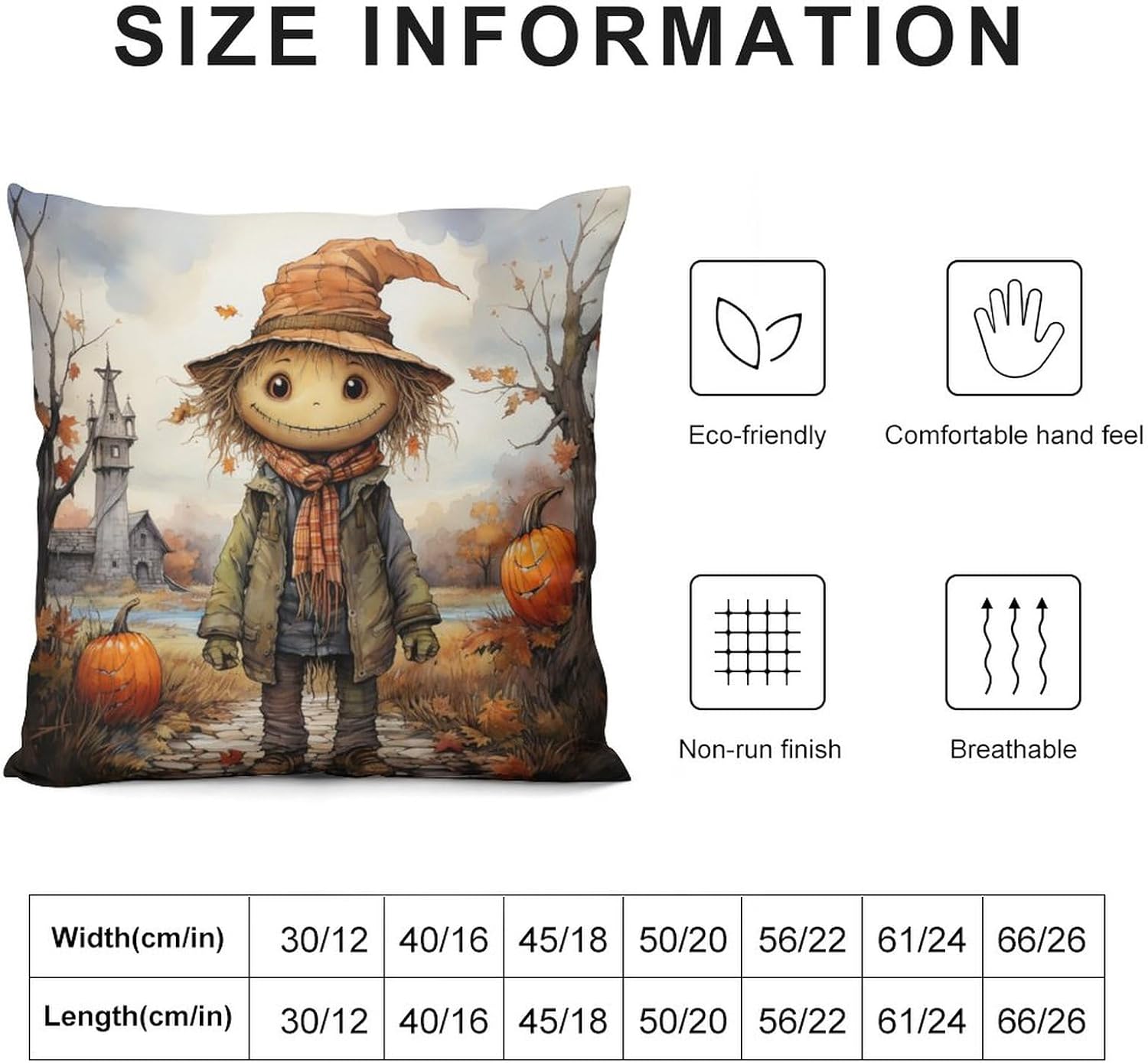 Cojines Decorativos para Sala – Funda de cojín para sofá de 22 x 22 pulgadas, diseño de paisaje otoñal, Acción de Gracias, para sofá, 22 x 22