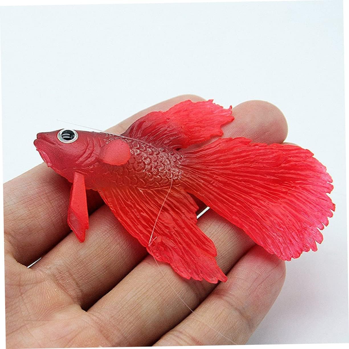 Decoración botánica de silicona Betta Fish artificial Betta Estatua de pez artificial simulación de peces falsos Betta Tropical Fish Ornamento
