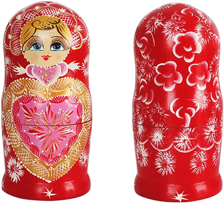 ECVYGJ Nesting Rolls 10pcs Russian Russian Nidification Dolls, Russian Wood Matryoshka Hand Toys for Children Christmas Home Home Decoration Wishing