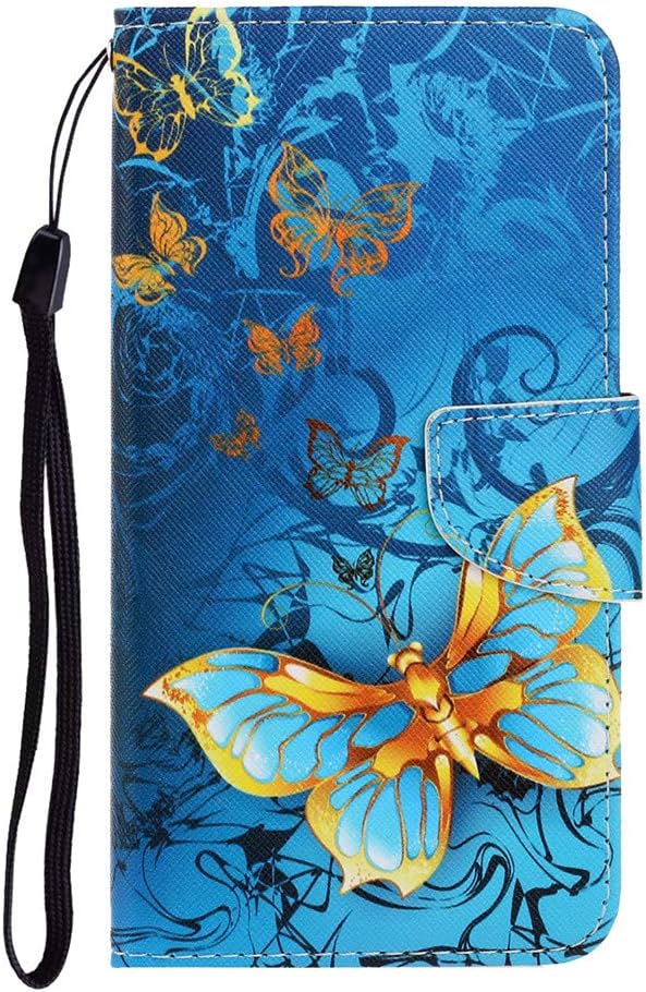 Funda pintada para iPhone XR, elegante carcasa de cuero con cierre magnético, funda protectora a prueba de golpes con correa para la muñeca para
