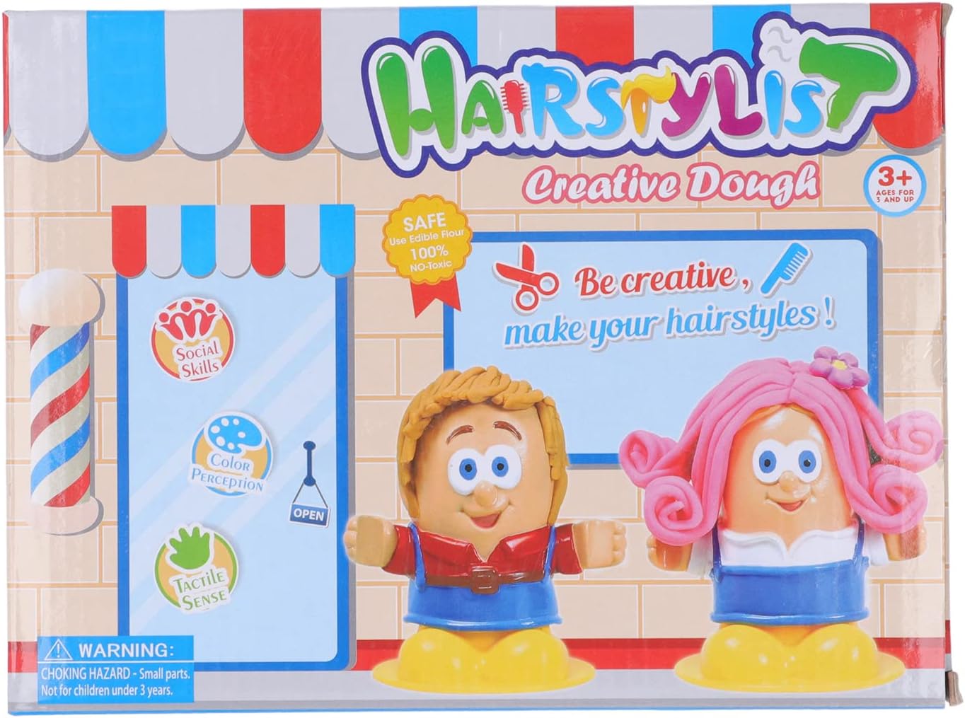RTLR Juego de herramientas de masa, regalo íntimo para peluquería, estimula la imaginación y la diversión para el jardín de infantes
