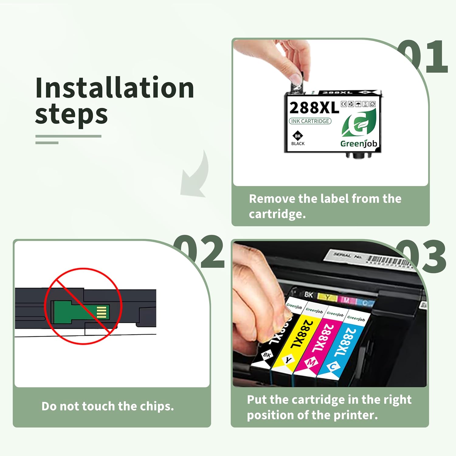 288XL – Cartuchos de tinta remanufacturados de repuesto para Epson 288 cartuchos de tinta Epson 288 XL T288 T288XL para impresora Epson XP-440