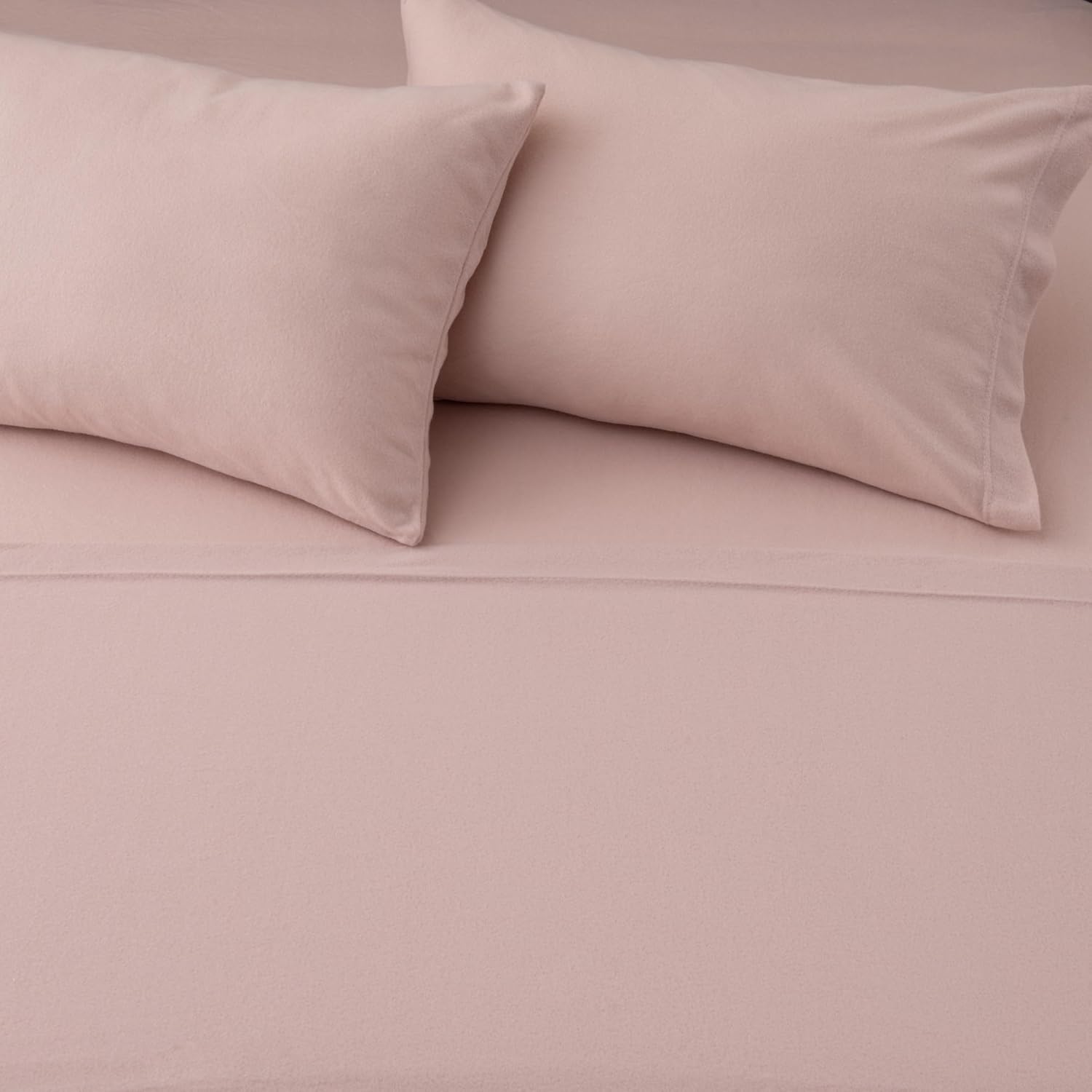 Juego de sábanas de felpa extra suave. Sábanas de invierno acogedoras, tibias, suaves, permiten la ventilación, colores lisos Colección Christina