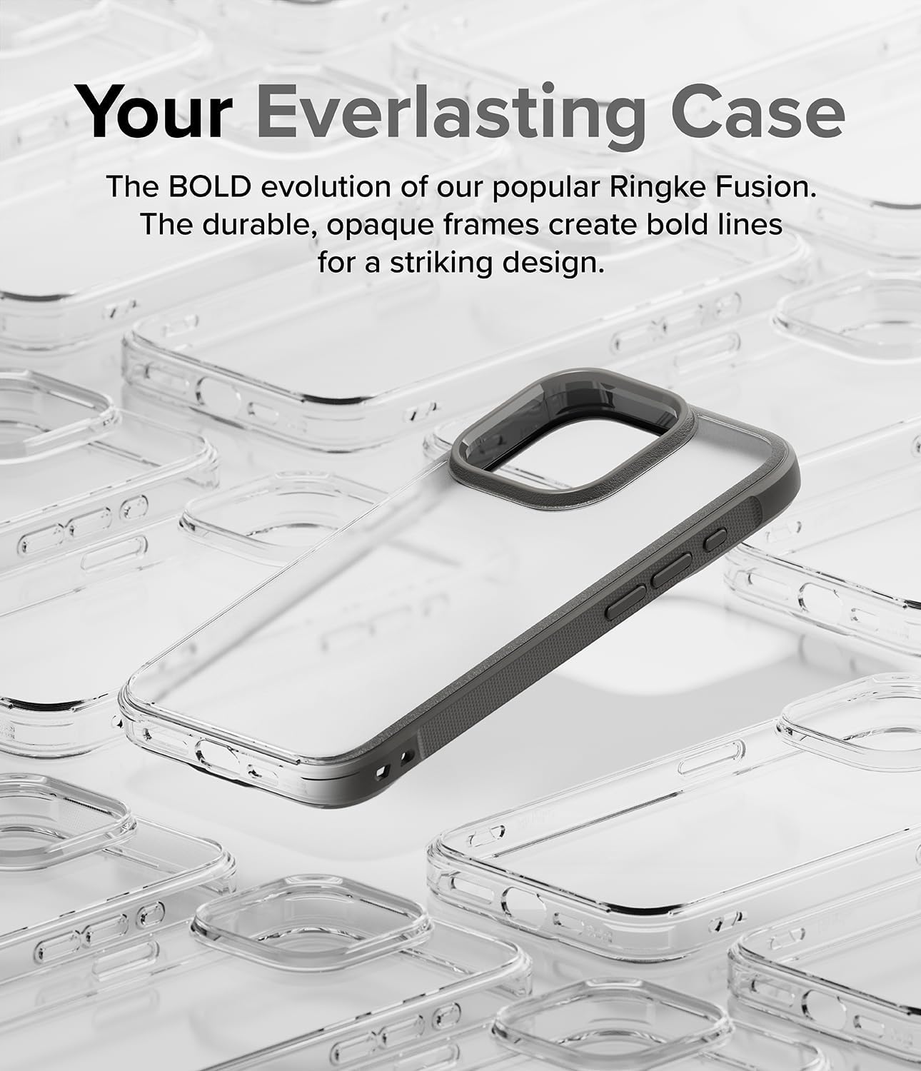 Ringke Fusion Bold No más decoloración Funda compatible con iPhone 15 Pro Max, tecnología antihuellas dactilares que evita manchas grasas,