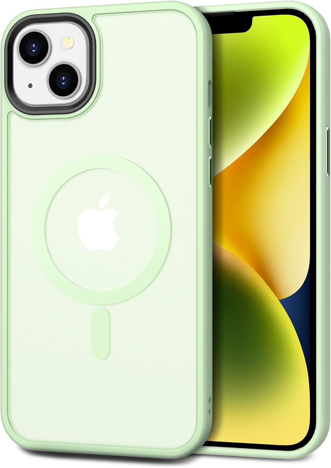 CACOE Funda magnética para iPhone 13 y iPhone 14 de 6.1 pulgadas, compatible con MagSafe y soporte magnético para teléfono de automóvil, funda
