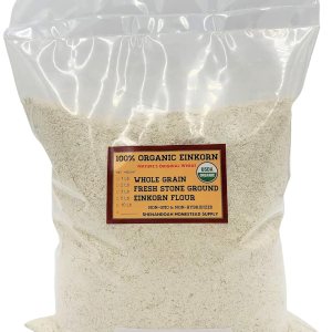 Harina orgánica integral Einkorn, molida a la piedra y cultivada en los Estados Unidos, de la marca Heritage Grains of Shenandoah, ideal para Harina orgánica integral Einkorn, molida a la piedra y cultivada en los Estados Unidos, de la marca Heritage Grains of Shenandoah, ideal para