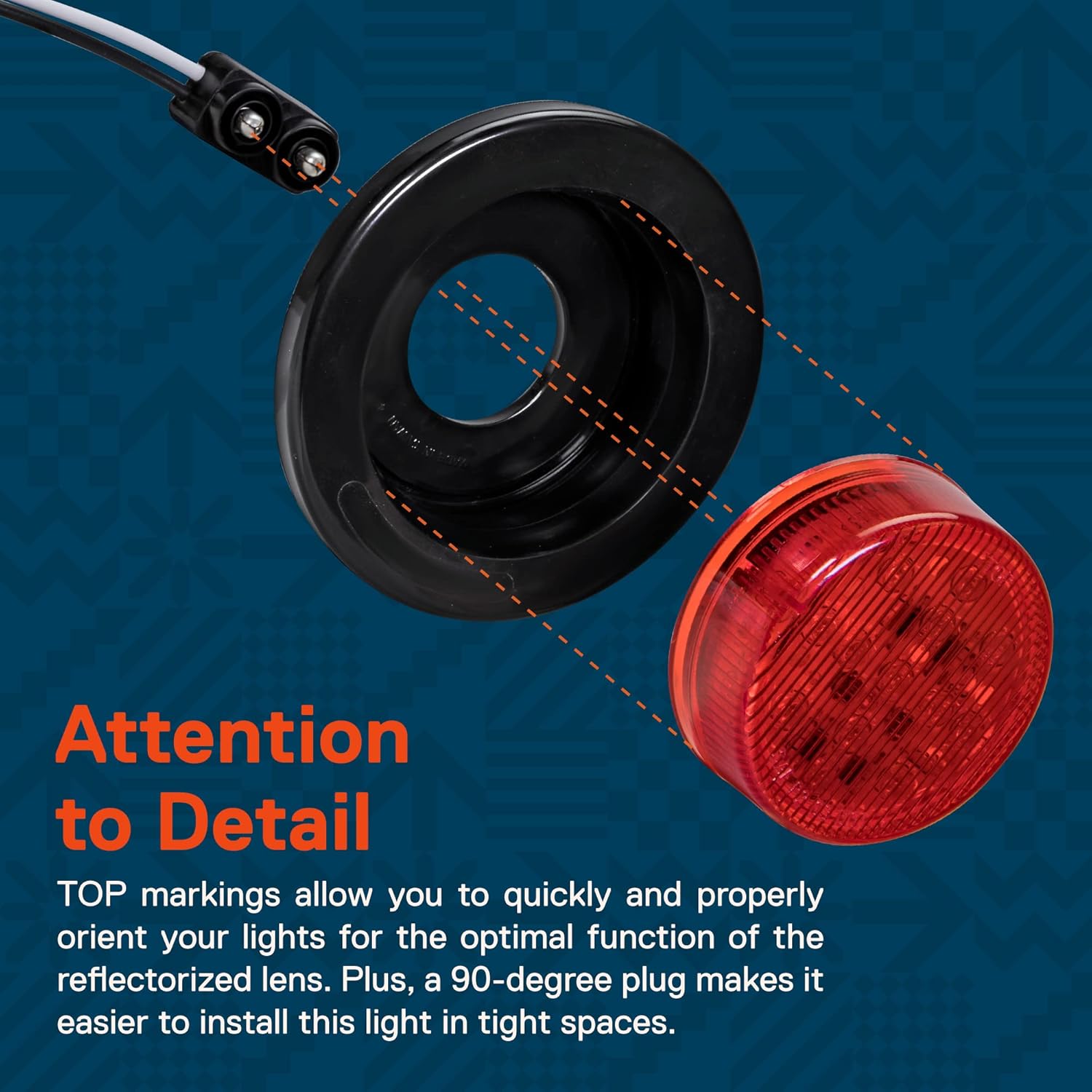 ONLINE LED STORE – Luces de delimitación lateral de 13 LED, redondas, de 6.35cm (padre)., Paquete de 2, Rojo