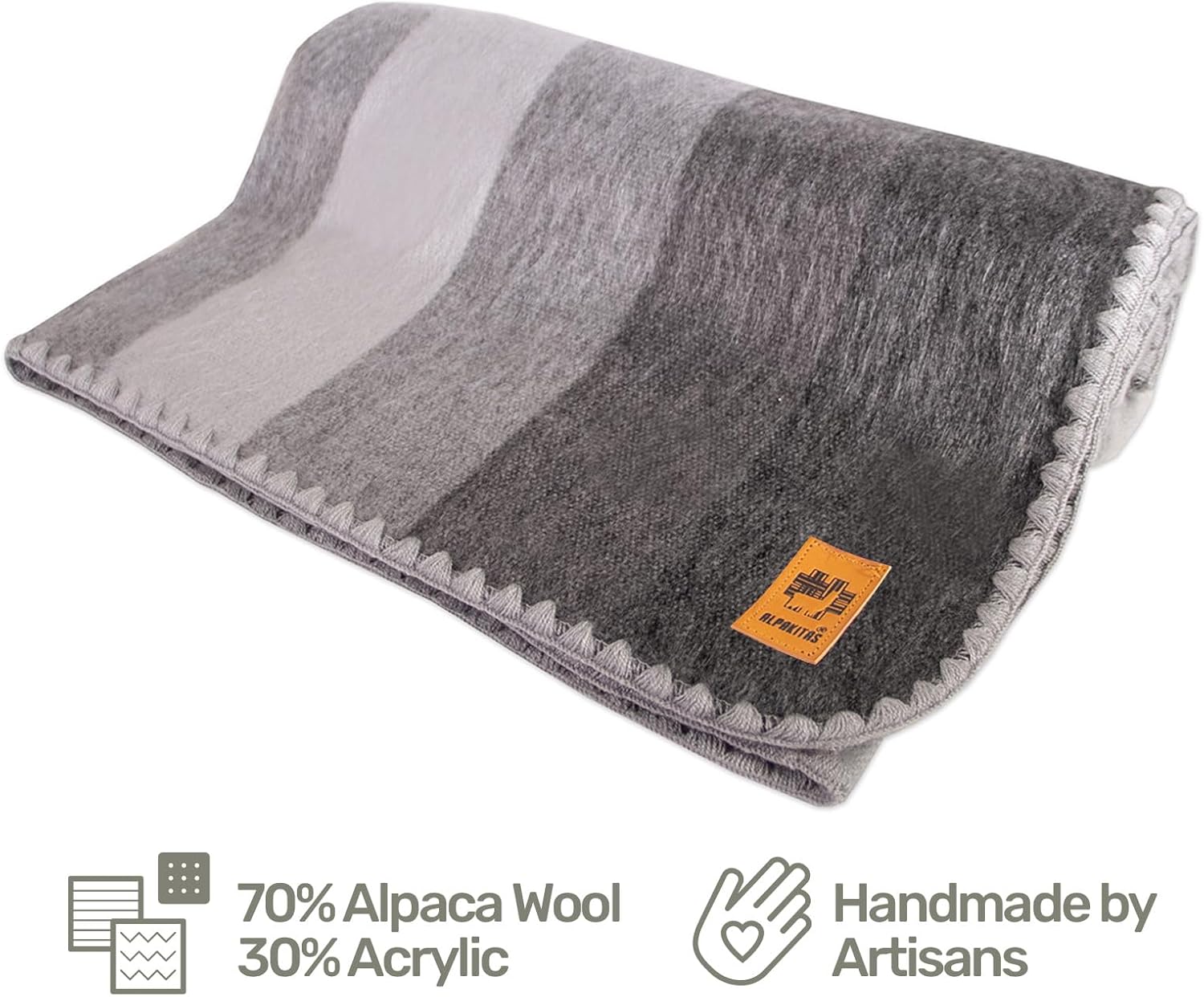 Manta de lana de alpaca  Manta para cama  Mantas de alpaca  El mejor regalo y manta cálida, ligera, para sofá o campamento  Manta al aire libre, 64