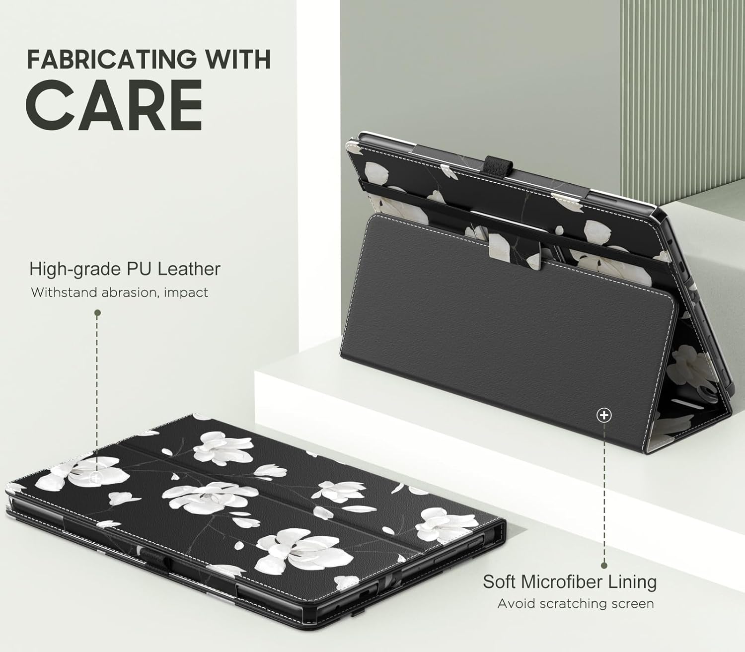 MoKo – Funda para tablet Kindle Fire HD 10 y 10 Plus (11. generación, versión 2021), diseño delgado y plegable con función de encendido y apagado