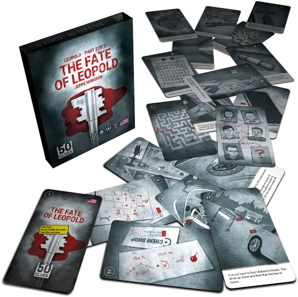 50 pistas tercera parte El destino de Leopold – 1-5 jugadores – Juegos de cartas para fiestas – 90 minutos de juego – Juegos para noches de juegos