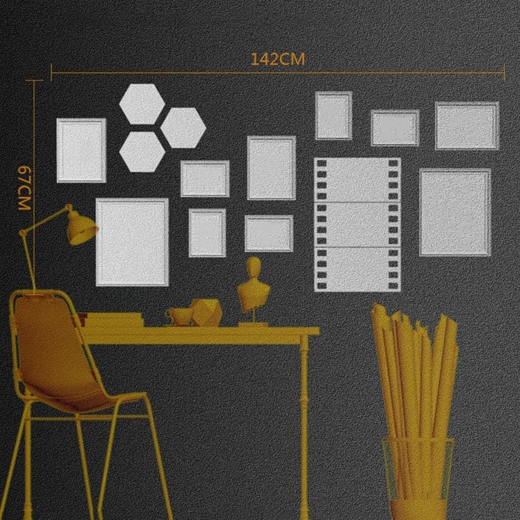 Photo Wall- Frame Wall Decoration Combination Picture Frame Selfie Gallery Collage With Hanging Template Wall Mounting Design