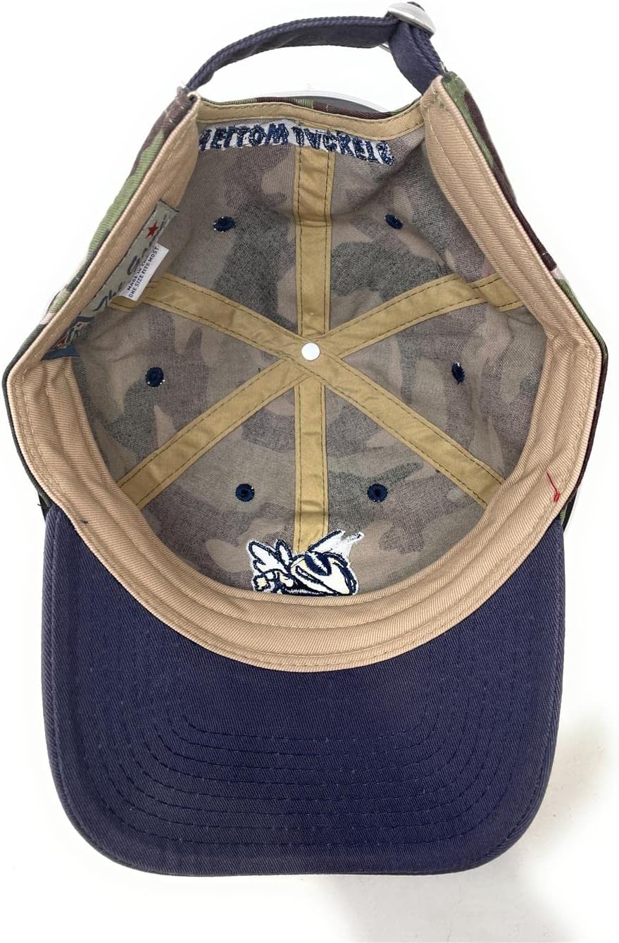 Mens NCAA Camo Hat Unisex College Cap Collegiate Woodland Camo Two-Tone Hat for Men and Women