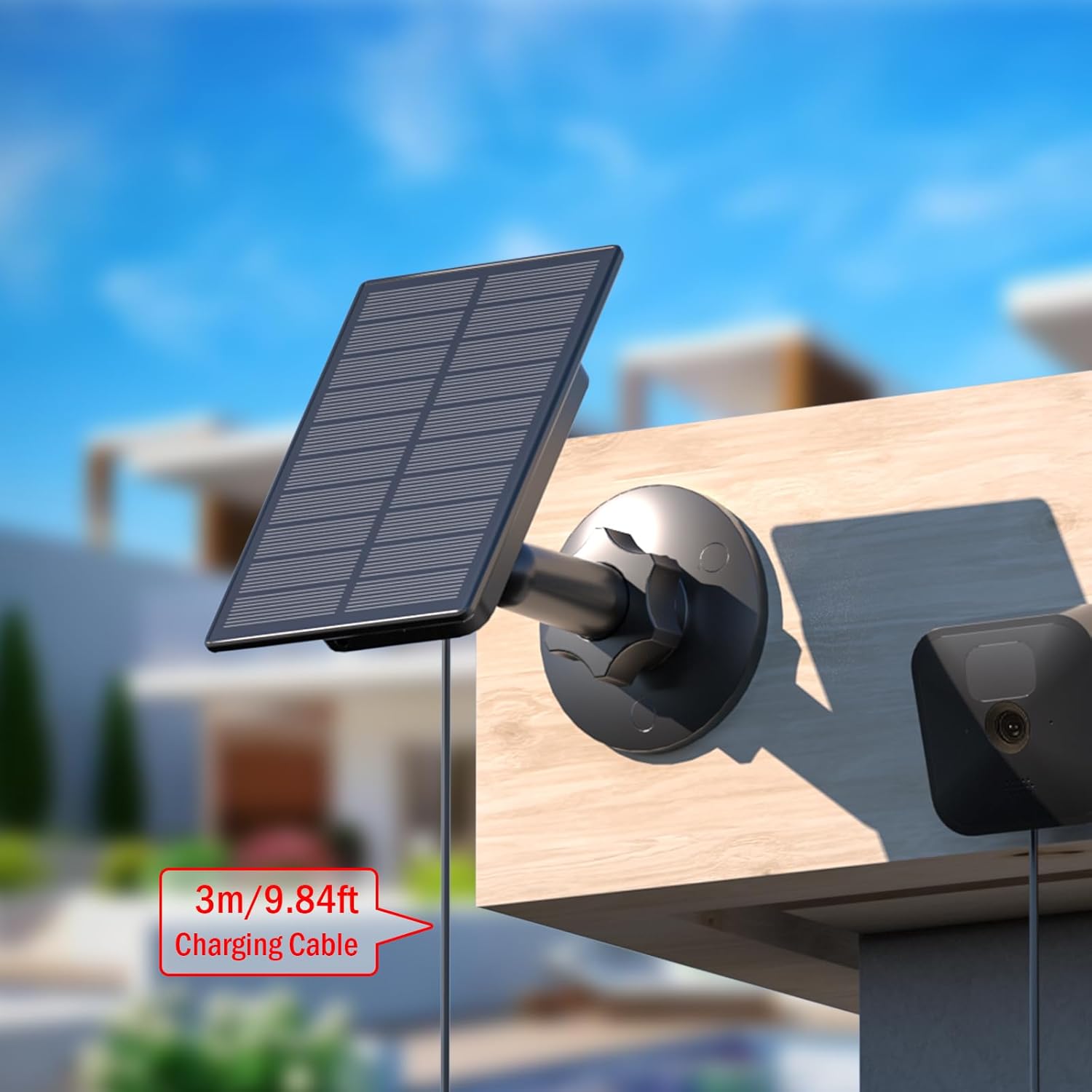 Paneles solares para cámara Blink al aire libre, panel solar Blink de 2 W compatible con Blink XTXT2 y cámara exterior y cámara SimpliSafe, panel