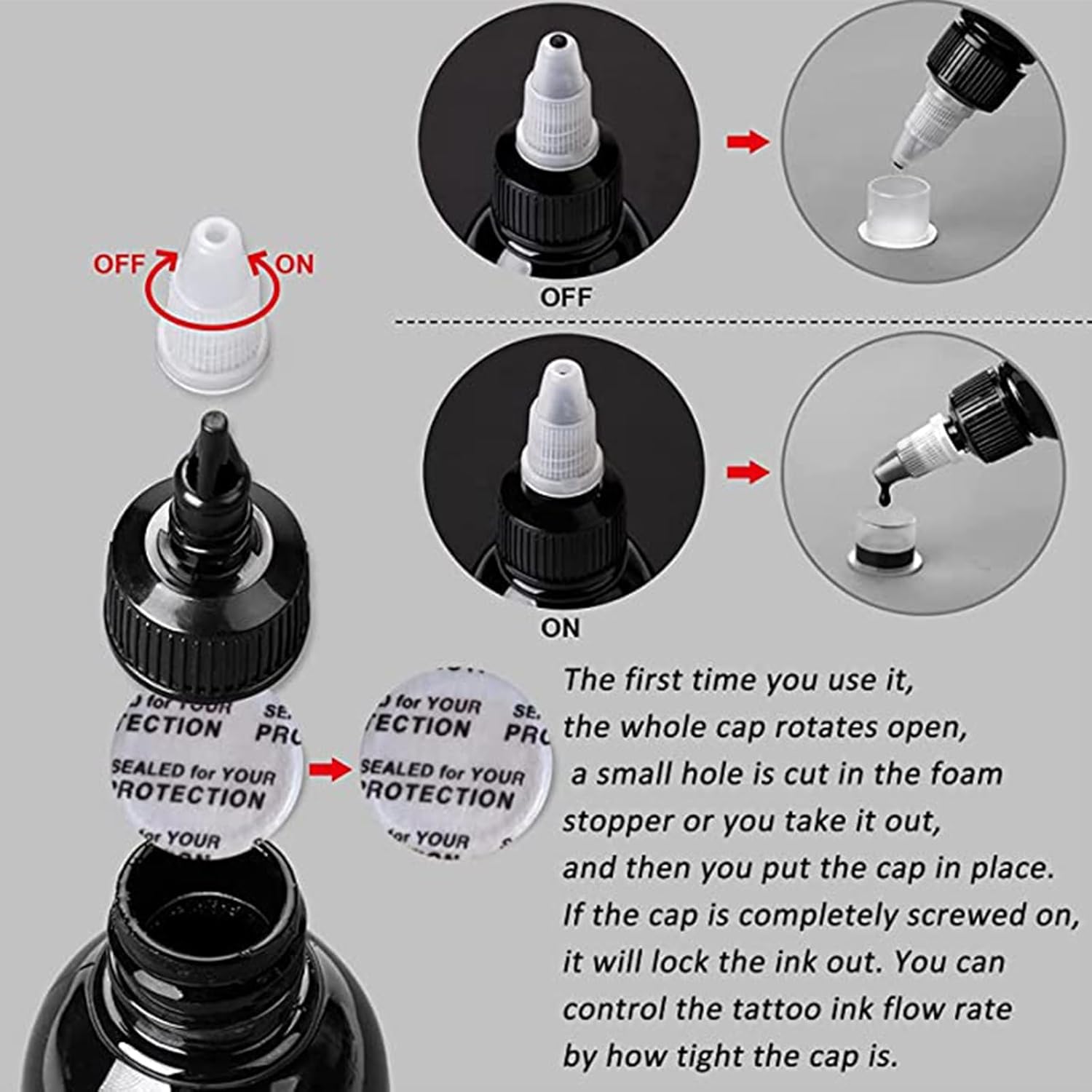 1 botella de tinta de tatuaje de 4.1 fl oz  Tinta de tatuaje opaca  Tinta negra oscura y negrita pigmentos de sombra negra  Tinta de tatuaje