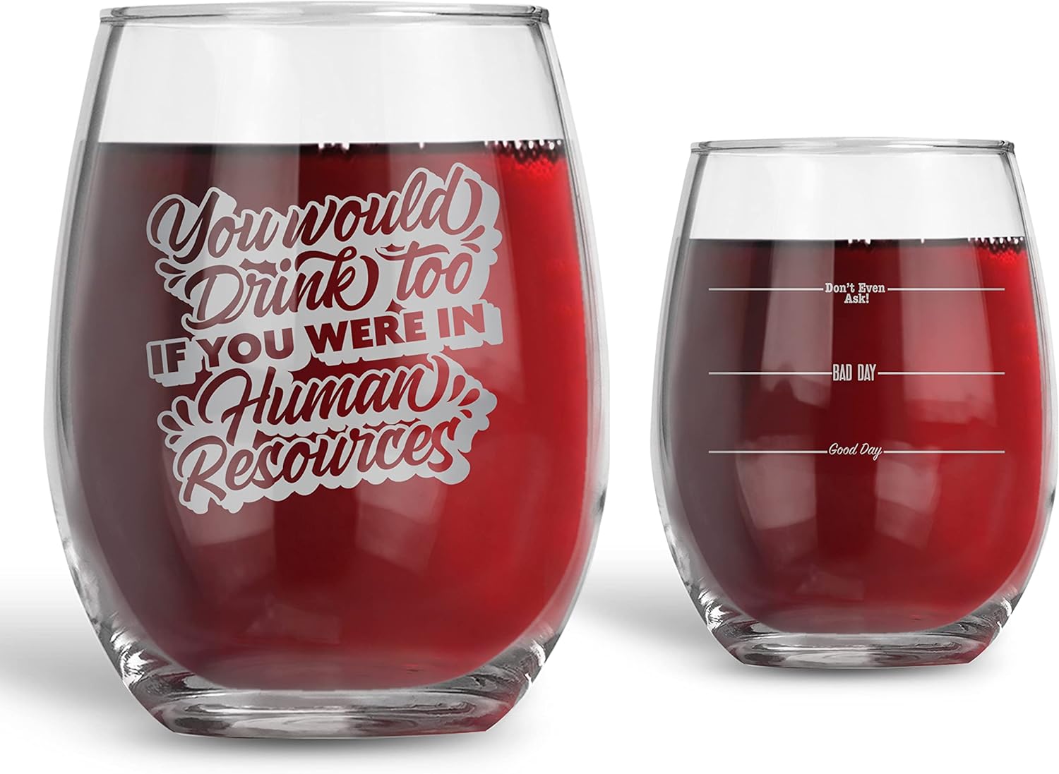Bad Bananas You Would Drink Too If You Were in Human Resources  Copas de vino sin tallo de 21 onzas  Copa de vino HR Decoración de oficina Recursos