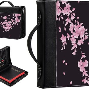 RAUEDWDJS Funda para Biblia o libro, funda de piel sintética para mujeres y niñas, protector de la Biblia con asa y bolsillo con cremallera, RAUEDWDJS Funda para Biblia o libro, funda de piel sintética para mujeres y niñas, protector de la Biblia con asa y bolsillo con cremallera,